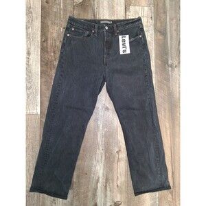 Women's Levi's Black Denim Wedgie Straight Jeans, Size 30